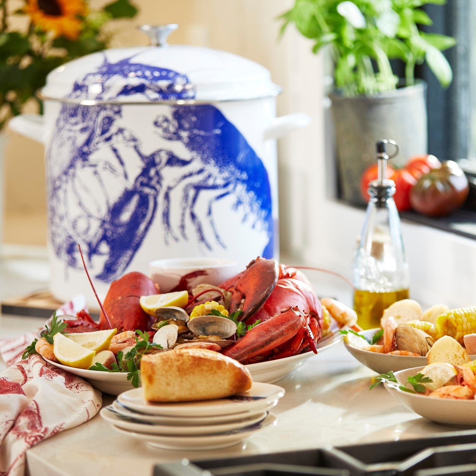 Cuisinart Caskata™ 16 Qt. Enamel on Steel Stockpot with Cover, White