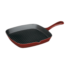 Cuisinart Chef’s Classic™ Enameled Cast Iron Cookware 9.25" Square Grill Pan, Red