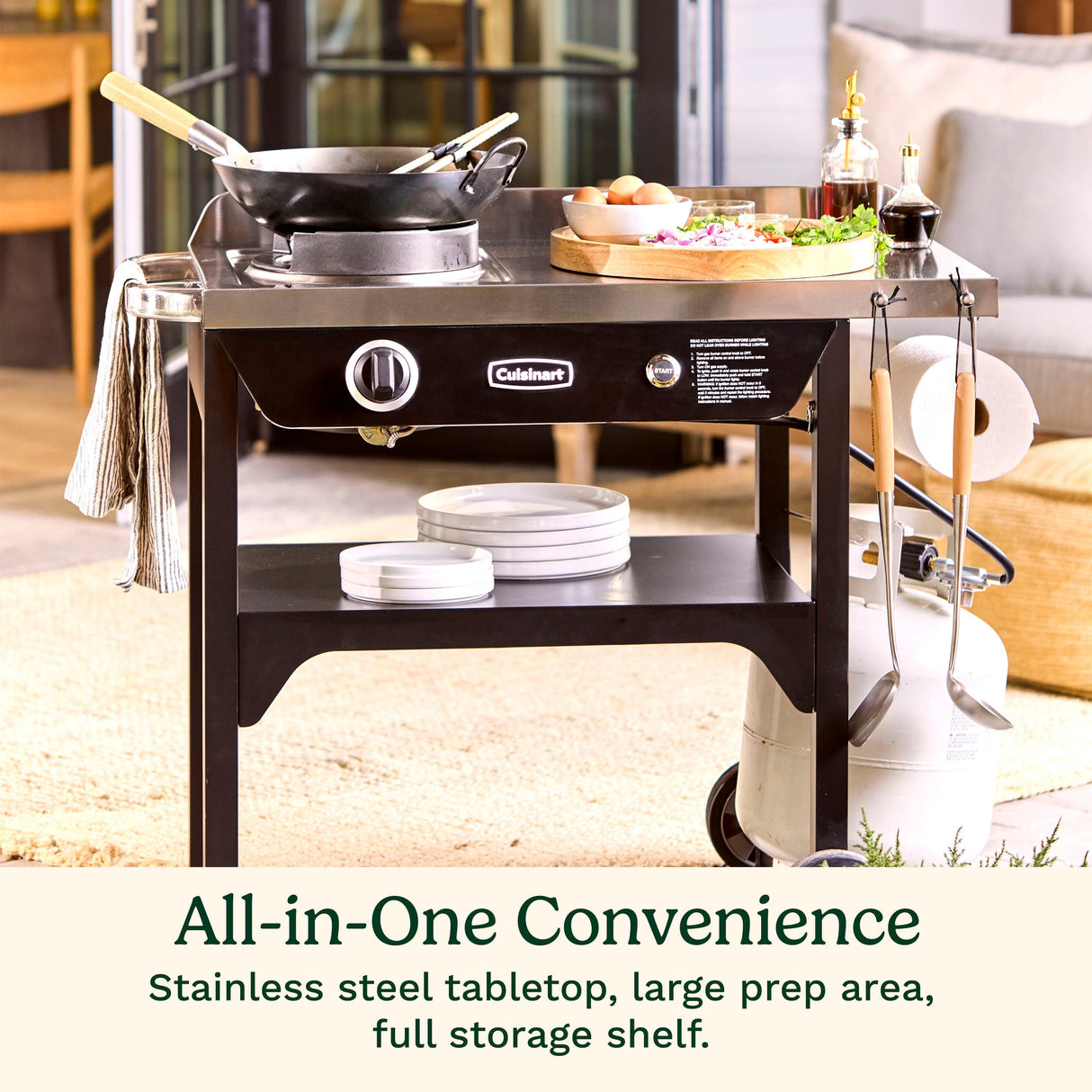 Cuisinart Outdoor Wok Station, Black Stainless