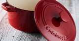 Cuisinart 3 Quart Round Covered Casserole, Red