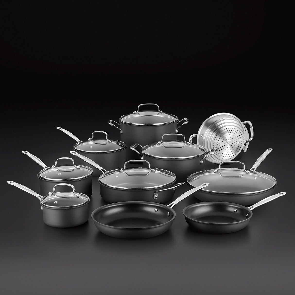 Cuisinart Chef's Classic™ Nonstick Hard Anodized 17 Piece Chef's Classic Nonstick Hard Anodized Set, Black