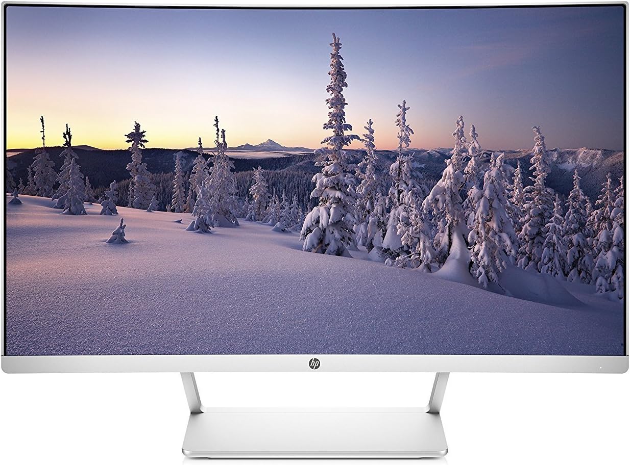 HP Z4N74AA#ABA_R 27" 5ms HDMI Widescreen LED Backlight LCD/LED Curved Monitor, White - Refurbished