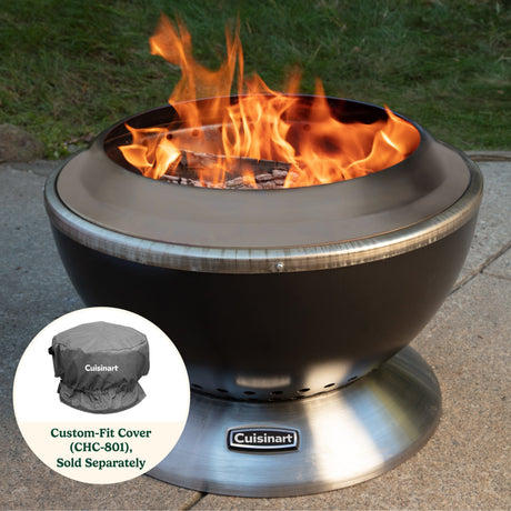 Cuisinart 24” Cleanburn Smokeless Fire Pit, Black