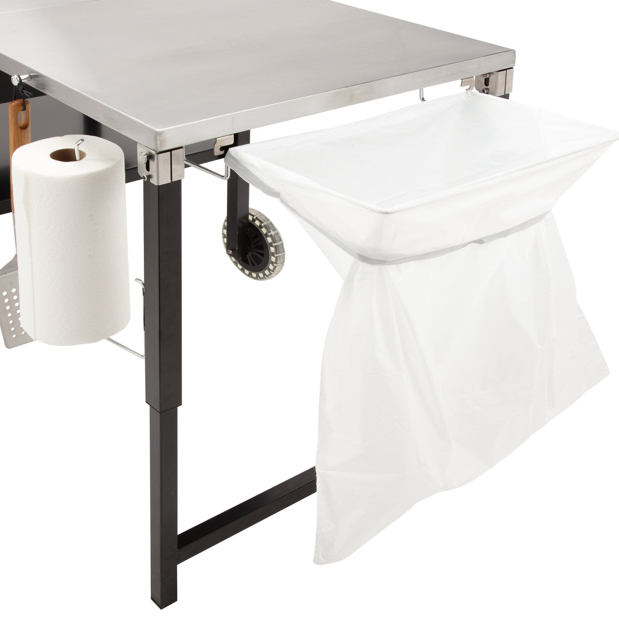 Cuisinart Prep 'n Cook Outdoor Table and Grill Stand, Black Stainless