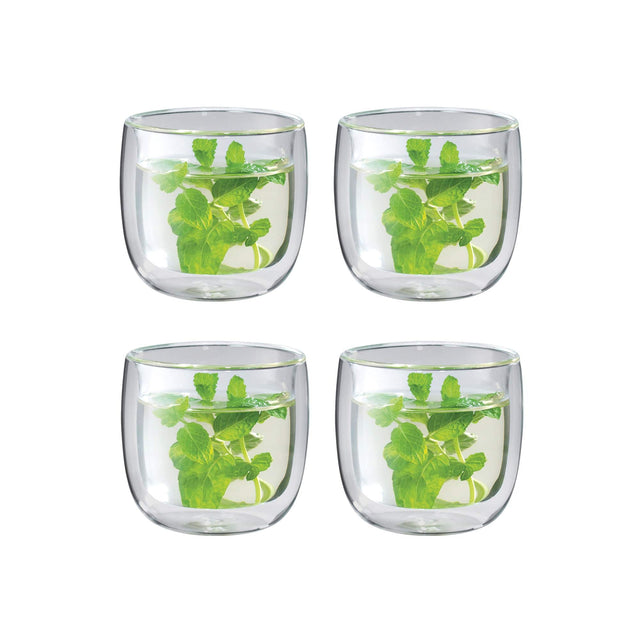 Zwilling Sorrento 4-pc Double-Wall Glass Tea Cup Set