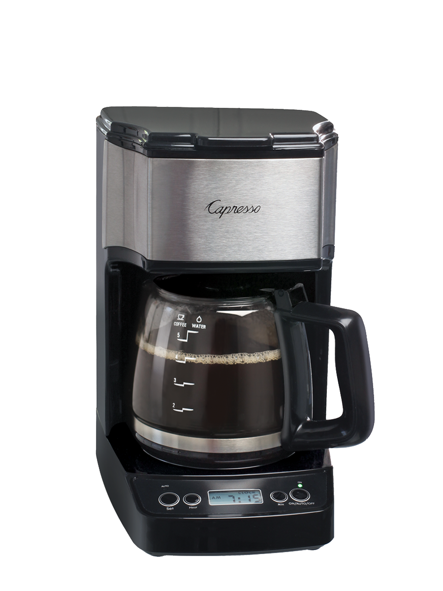 Capresso 5CUPDRIP-RB 426.05 5-Cup Drip Mini Coffeemaker, Black/Silver - Certified Refurbished