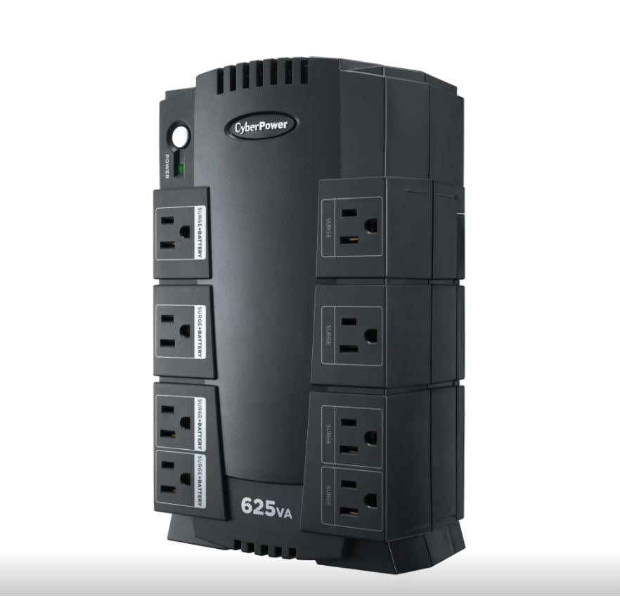 CyberPower CST625G-R Standby Series 625VA/375W Desktop UPS with Greenpower Technology - New Battery Certified Refurbished