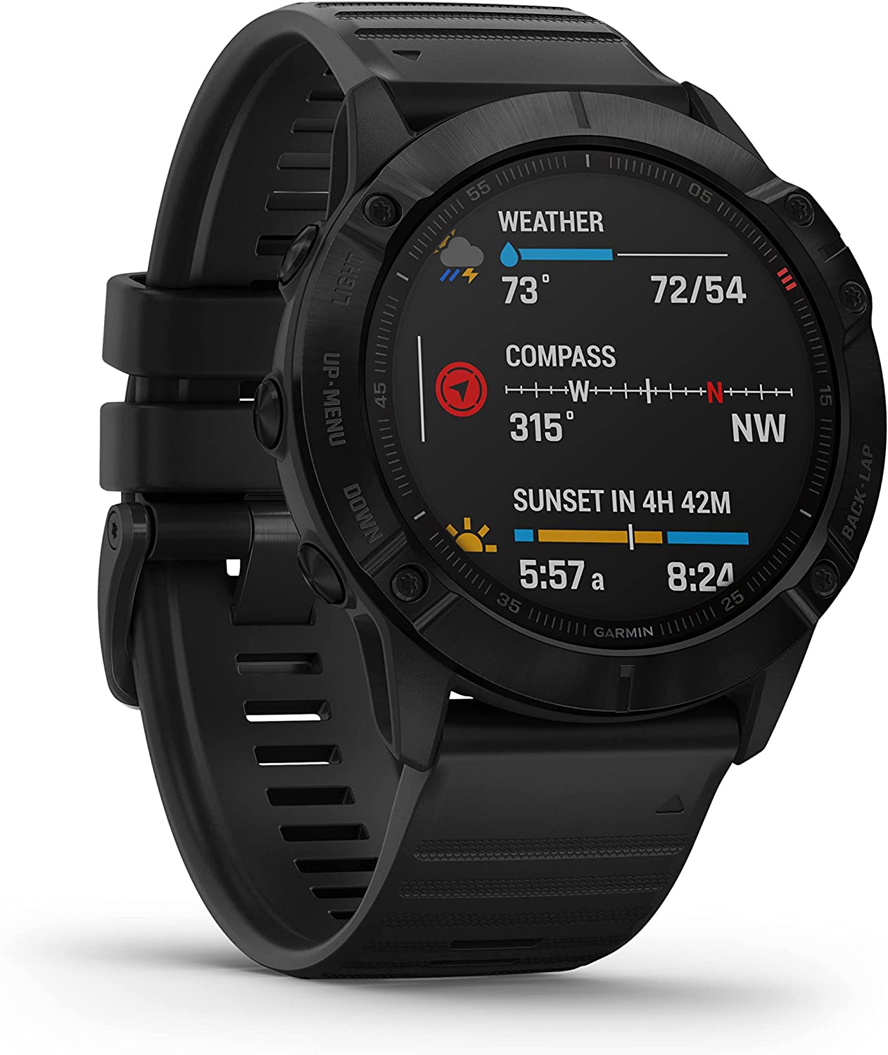 Garmin G010-N2157-00 Fenix 6X Pro Premium Multisport GPS Watch Black - Certified Refurbished