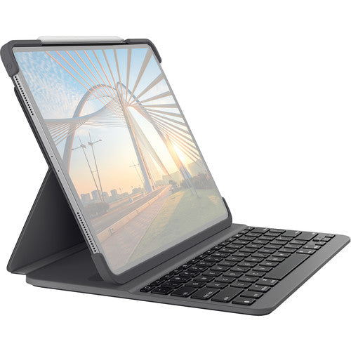 Logitech K920-009703X Slim Folio Pro Keyboard Case for Apple iPad Pro 12.9" (3rd/4th Gen) Graphite - Certified Refurbished