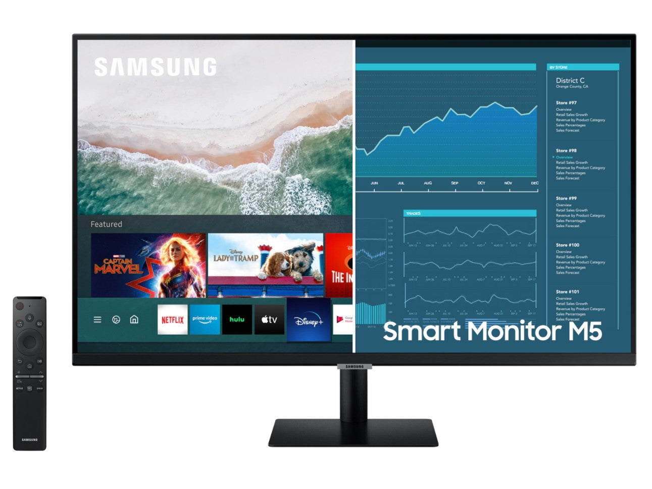 Samsung LS32AM502NNXZA-RB 32" 1920 x 1080 60Hz HD Smart Monitor Streaming TV - Certified Refurbished