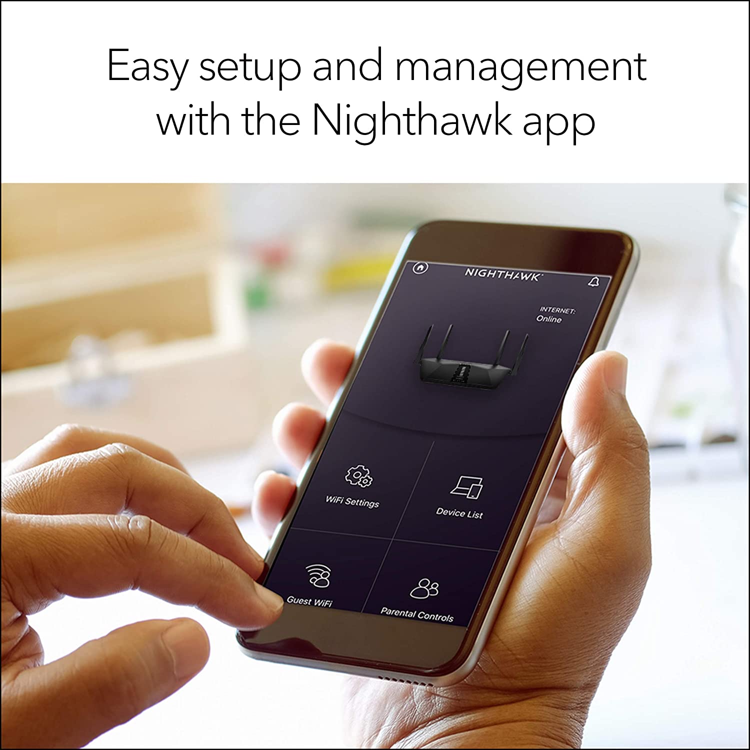 NETGEAR RAX50-100NAR Nighthawk 6-Stream AX5400 WiFi Router Certified Refurbished