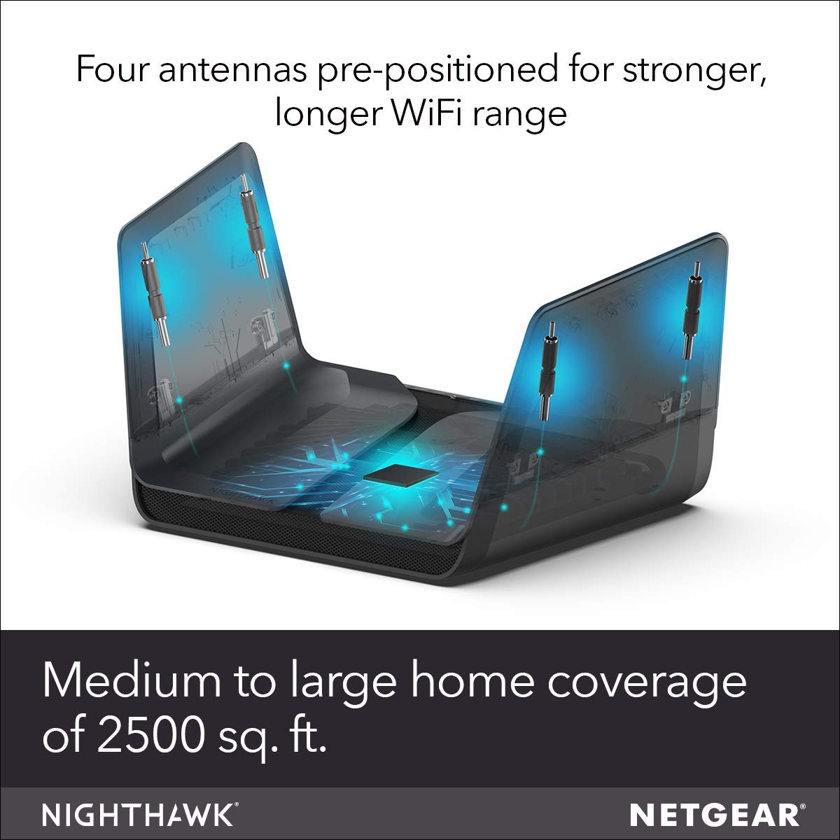 NETGEAR RAX80-100NAR Nighthawk AX8 8-Stream WiFi 6 Router - Certified Refurbished