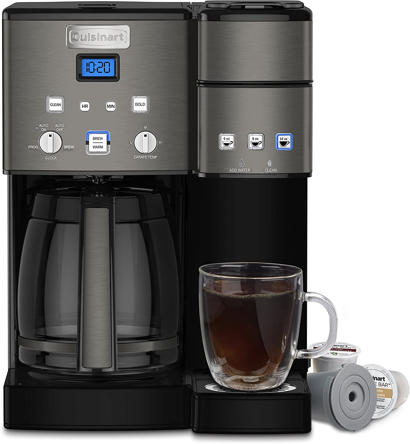 Cuisinart SS-15BKSFR Coffee Center 12-Cup Single Serve Combo Black - Certified Refurbished