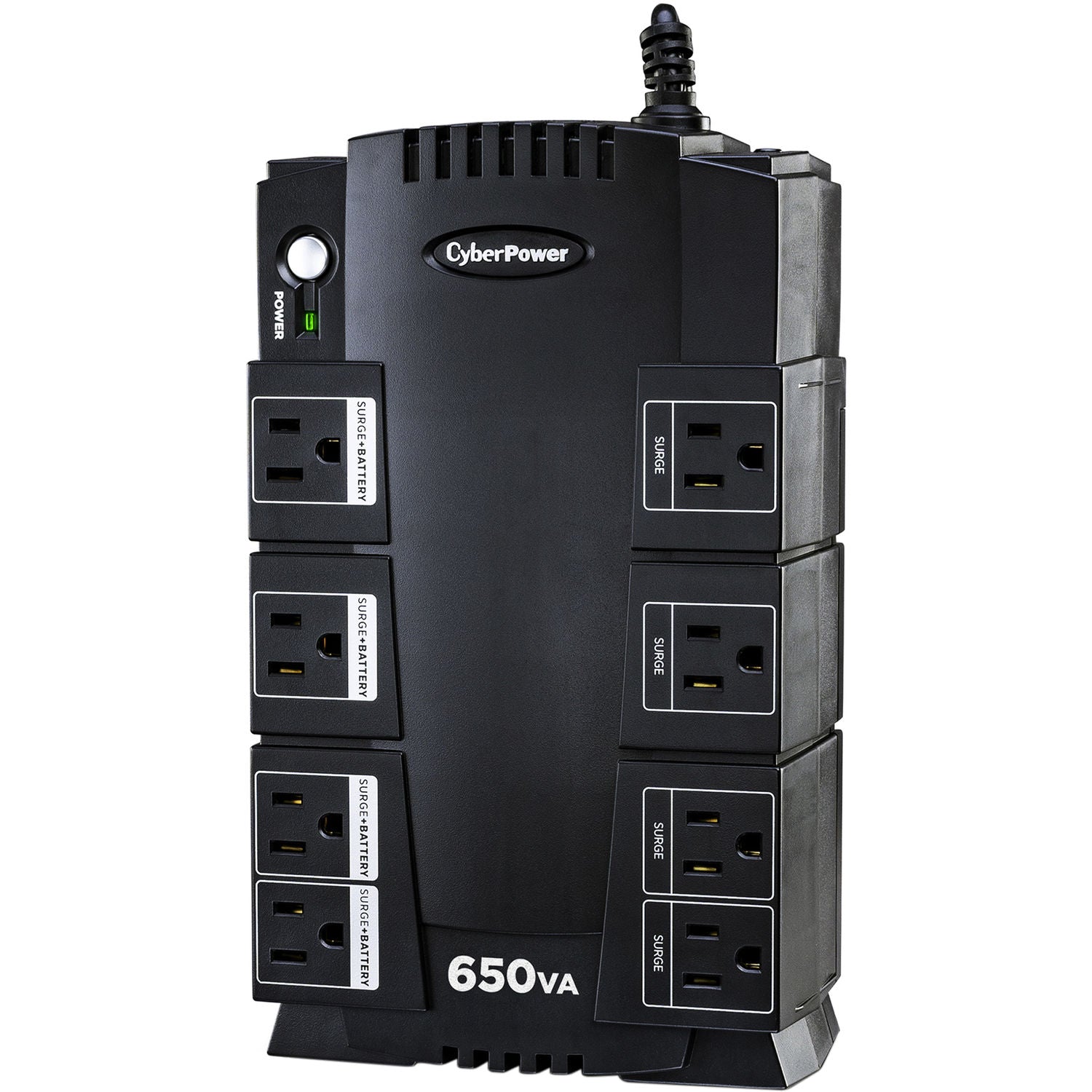 CyberPower SX650G-R 650VA/375W, 8 OL, RJ11/RJ45, 890J 8-Outlet UPS System - New Battery Certified Refurbished