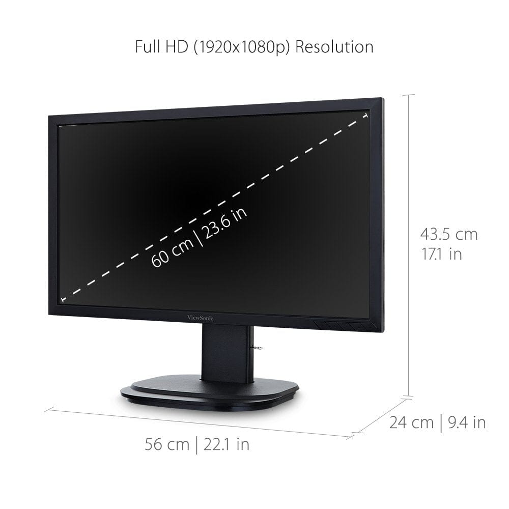 ViewSonic 24" Ergonomic LED Monitor - Certified Refurbished