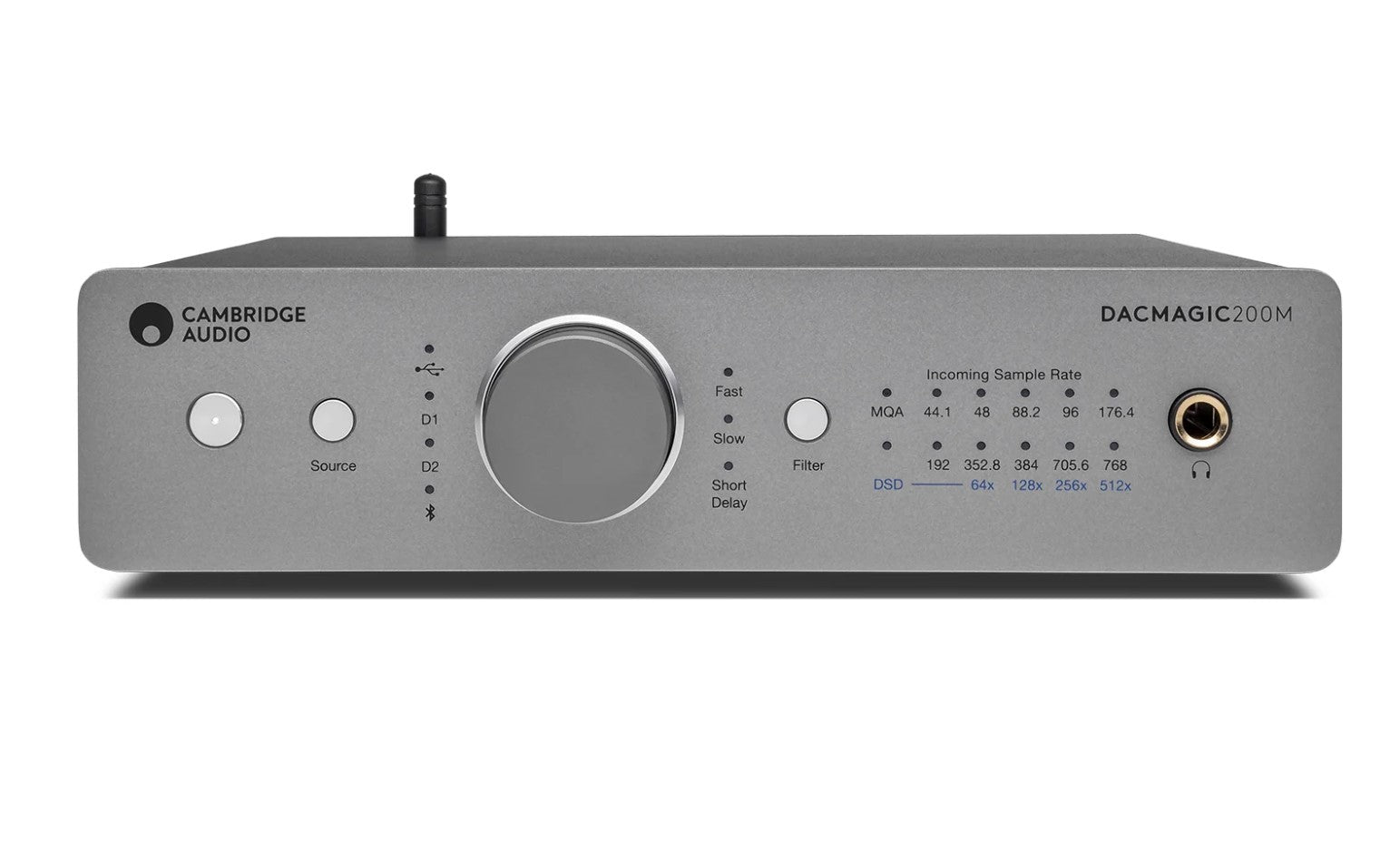Cambridge Audio DAC200M-RB DacMagic 200M Stereo Digital to Analogue Converter DAC Preamp, Headphone Amplifier, Built-in Bluetooth, Lunar Grey - Certified Refurbished