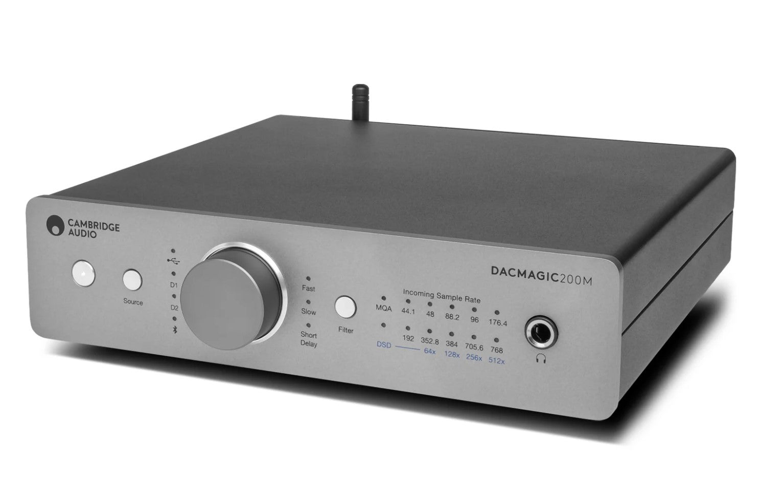 Cambridge Audio DAC200M-RB DacMagic 200M Stereo Digital to Analogue Converter DAC Preamp, Headphone Amplifier, Built-in Bluetooth, Lunar Grey - Certified Refurbished