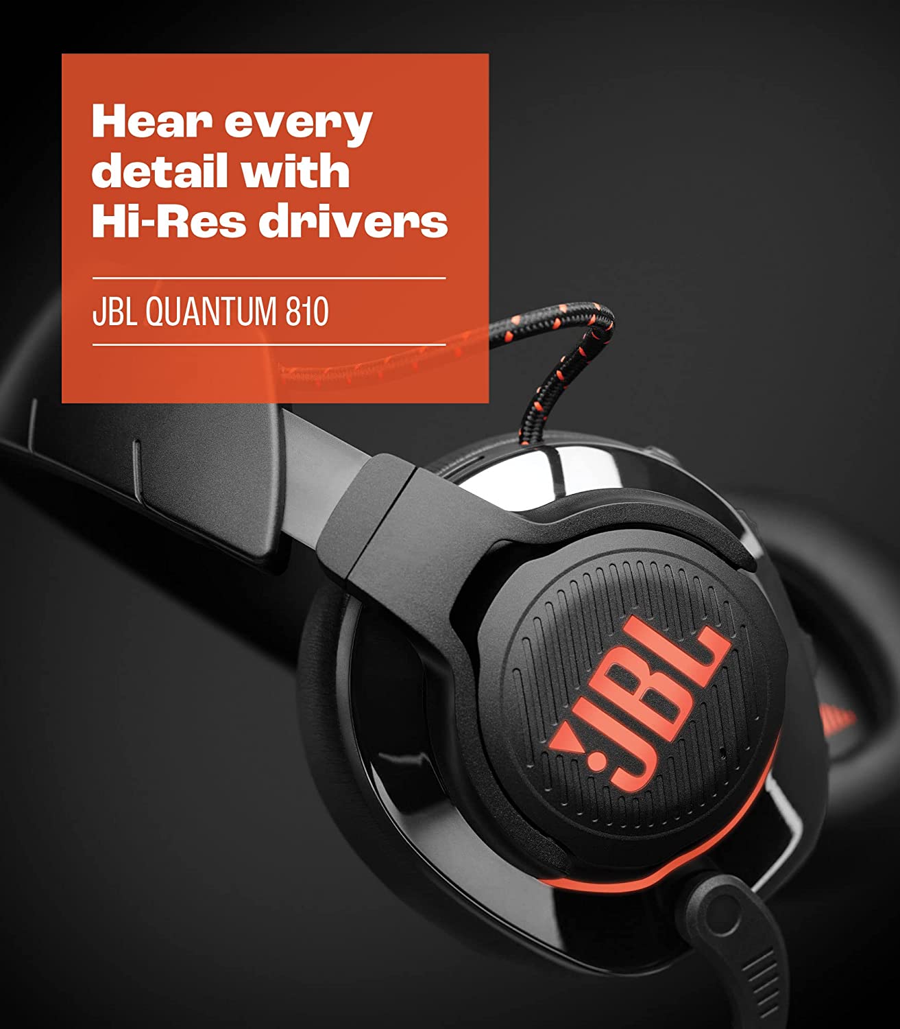 JBL JBLQ810WLBLKAM-Z Quantum 810 Wireless Over-Ear Performance Gaming