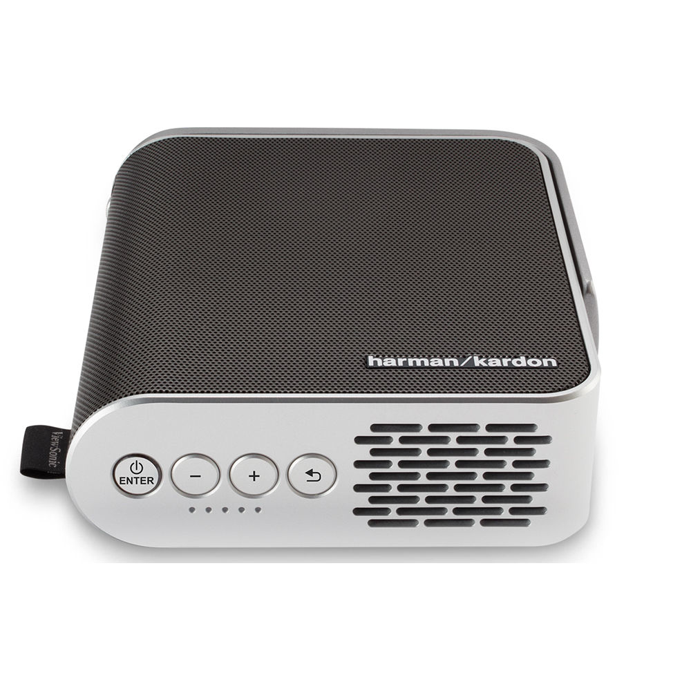 ViewSonic M1+-S with Dual Harman Kardon Bluetooth Speakers Portable Smart Wi-Fi Projector - Certified Refurbished