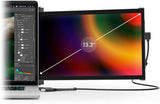 Mobile Pixels Duex Lite 12.5" Portable Monitor Full HD 1080P IPS Screen, USBC Ultra Portable Laptop Dual Monitor, Plug and Play, Any Laptops Compatible, Grey - Certified Refurbished