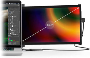 Mobile Pixels Duex Lite 12.5" Portable Monitor Full HD 1080P IPS Screen, USBC Ultra Portable Laptop Dual Monitor, Plug and Play, Any Laptops Compatible, Grey - Certified Refurbished