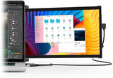 Mobile Pixels Duex Lite 12.5" Portable Monitor Full HD 1080P IPS Screen, USBC Ultra Portable Laptop Dual Monitor, Plug and Play, Any Laptops Compatible, Grey - Certified Refurbished