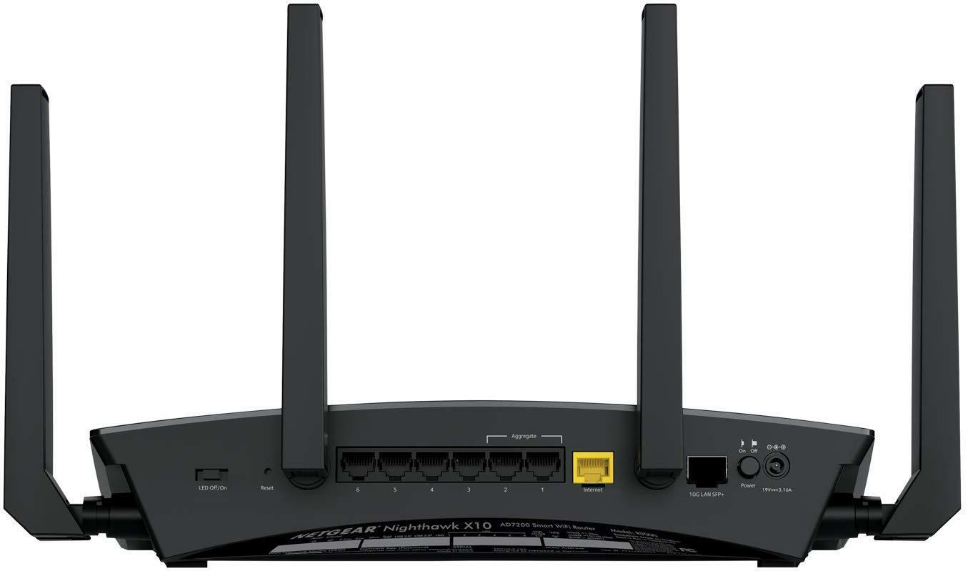 NETGEAR R9000-100NAR Nighthawk X10 AD7200 802.11ac/ad Quad-Stream WiFi Router - Certified Refurbished