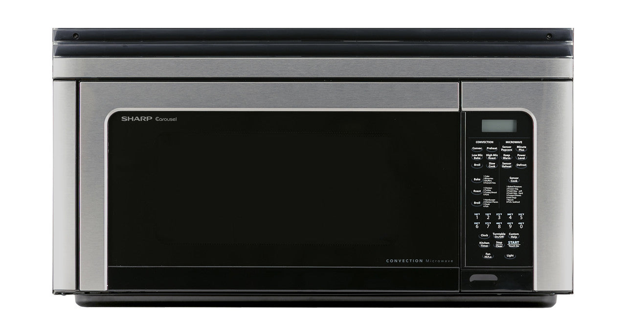 Sharp R1881LSY 1.1 CF 850W Stainless Steel Over-the-Range Convection Microwave Oven - Certified Refurbished