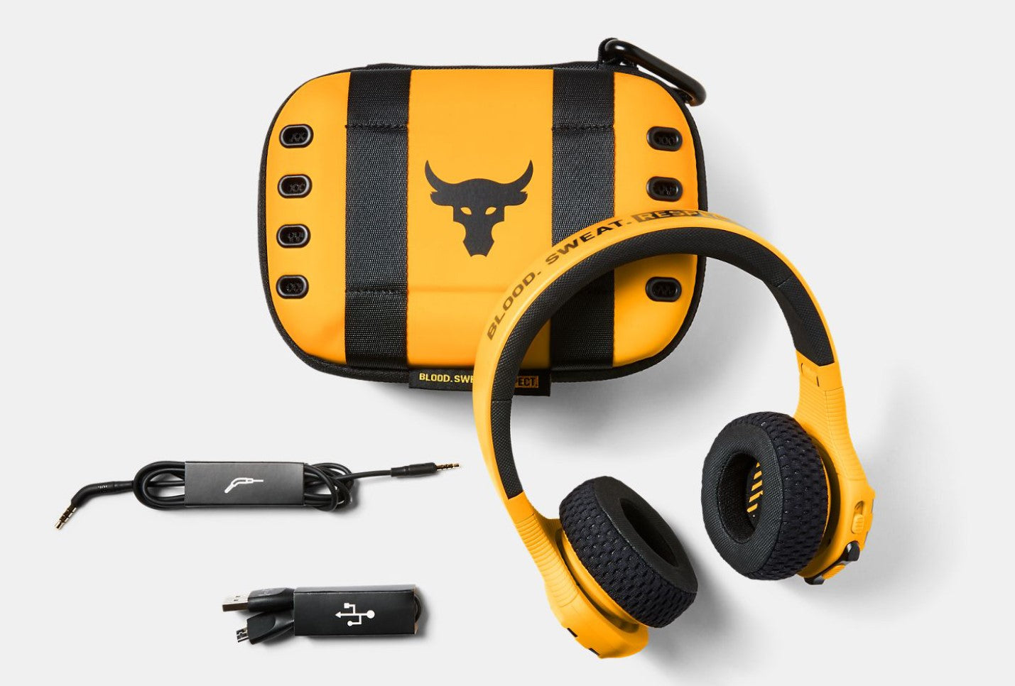 JBL Under Armour UAROCKOEBTYELAM-Z Train Project Rock On-Ear Sport Headphones Yellow Certified Refurbished