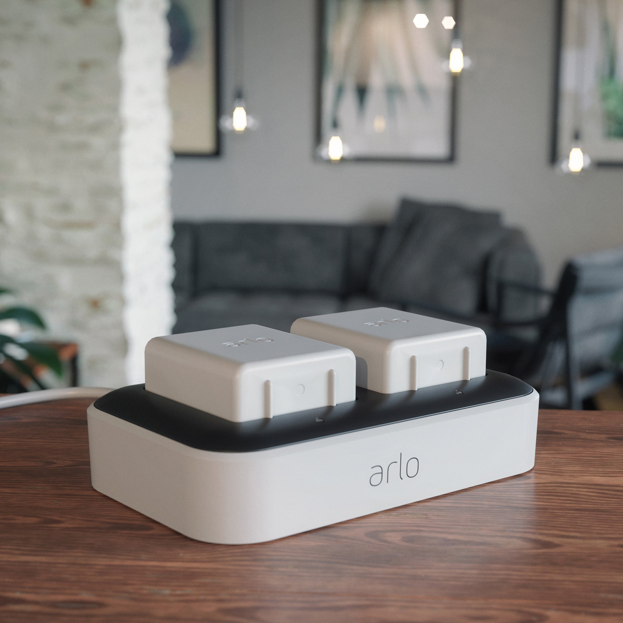 Arlo VMA5400C-100NAR Accessory Dual Charging Station, Charge Up to Two Batteries, Compatible with Arlo Ultra and Pro3 Only - Certified Refurbished