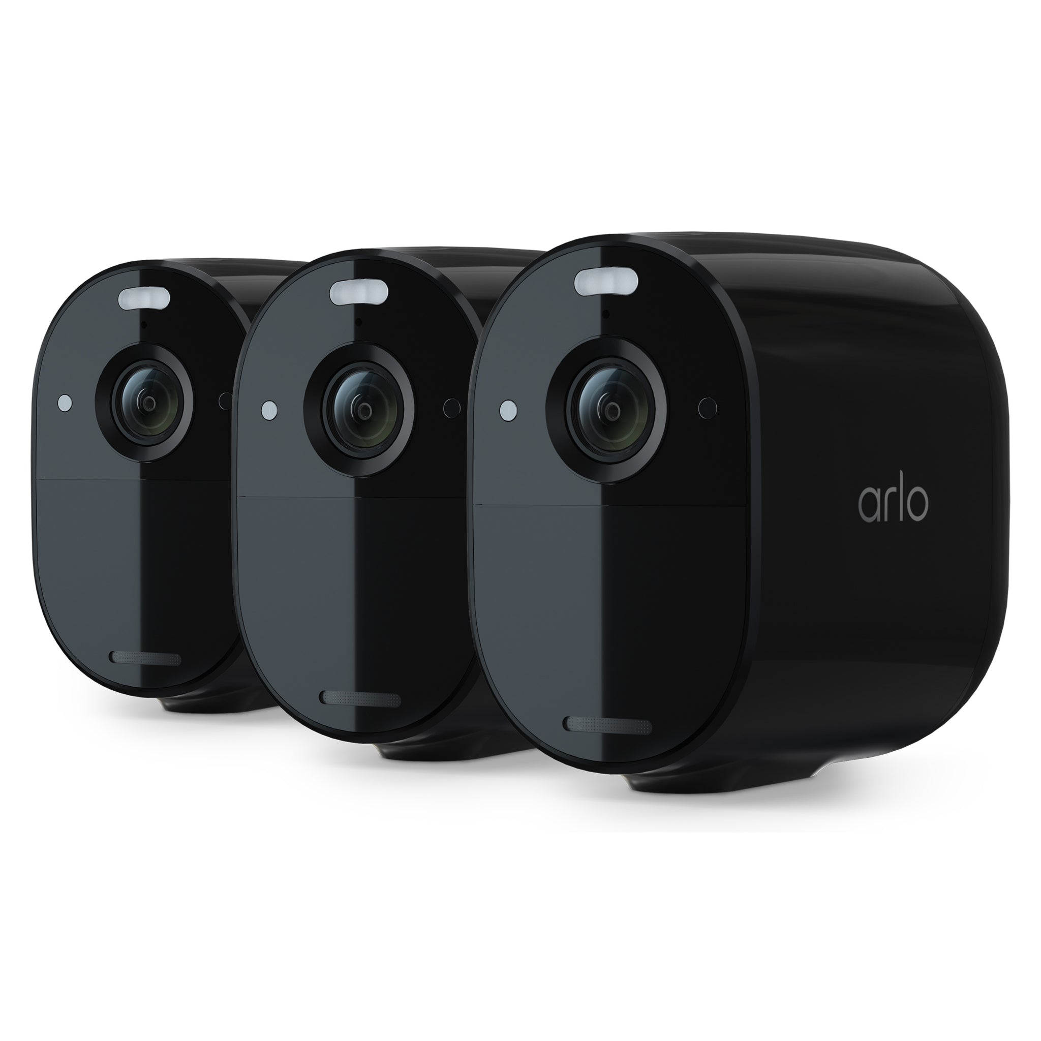 Arlo VMC2330B-100NAR Essential Spotlight Camera (3-Pack) Wire-Free Color Night Vision Black - Certified Refurbished