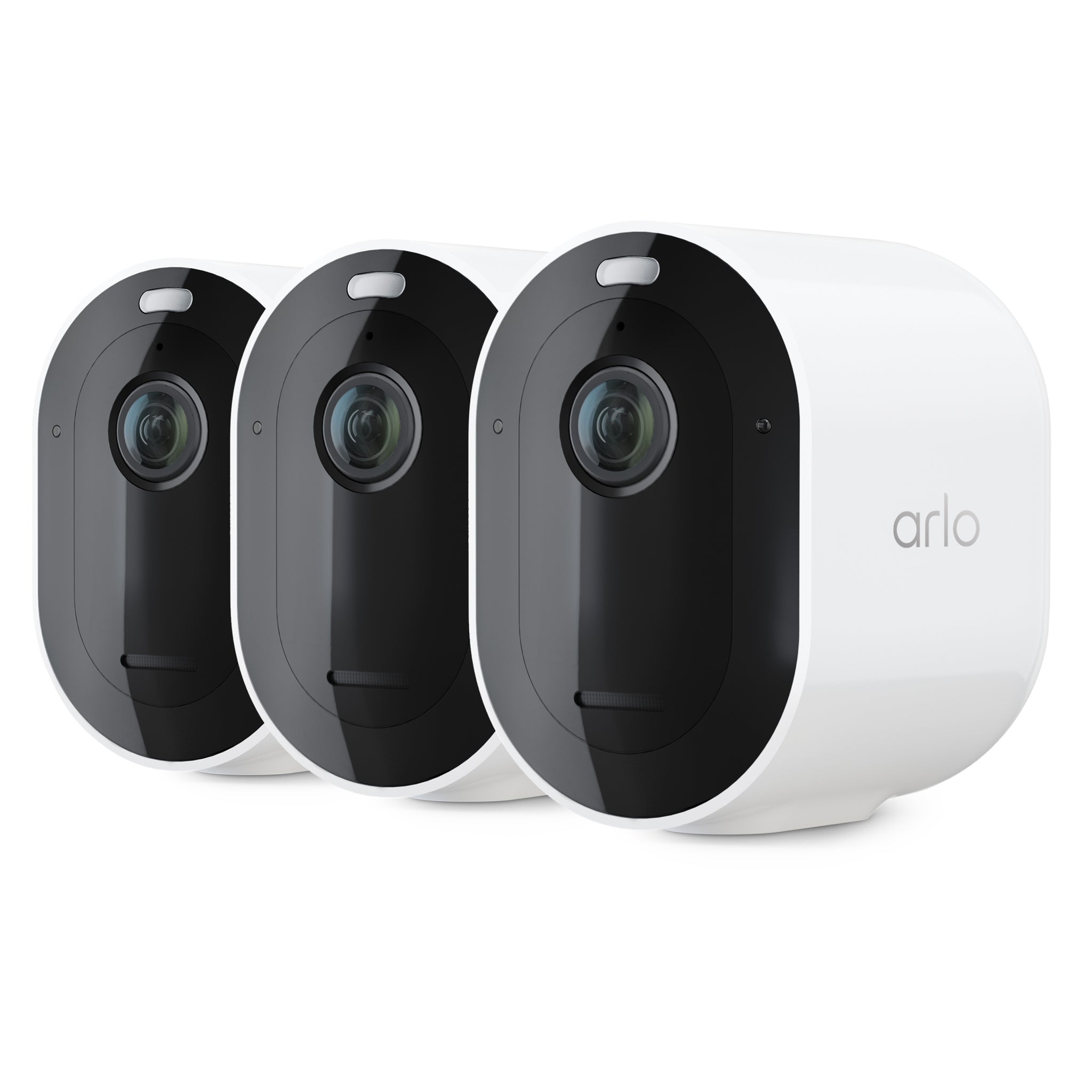 Arlo VMC4350P-100NAR Pro 4 Spotlight Camera 3 Pack Security HDR Color Night Vision 2 Way Audio WiFi No Hub Needed White - Certified Refurbished