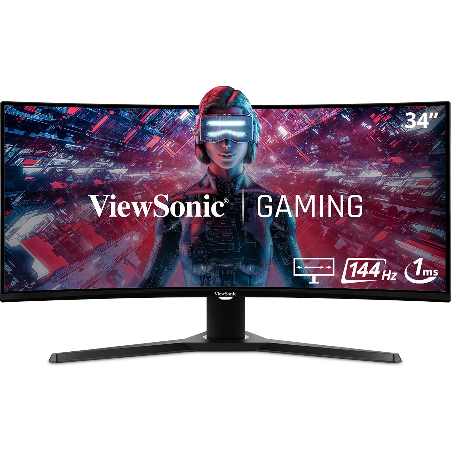 Viewsonic VX3418-2KPC 34" 144Hz Ultrawide Curved Gaming Monitor - Certified Refurbished